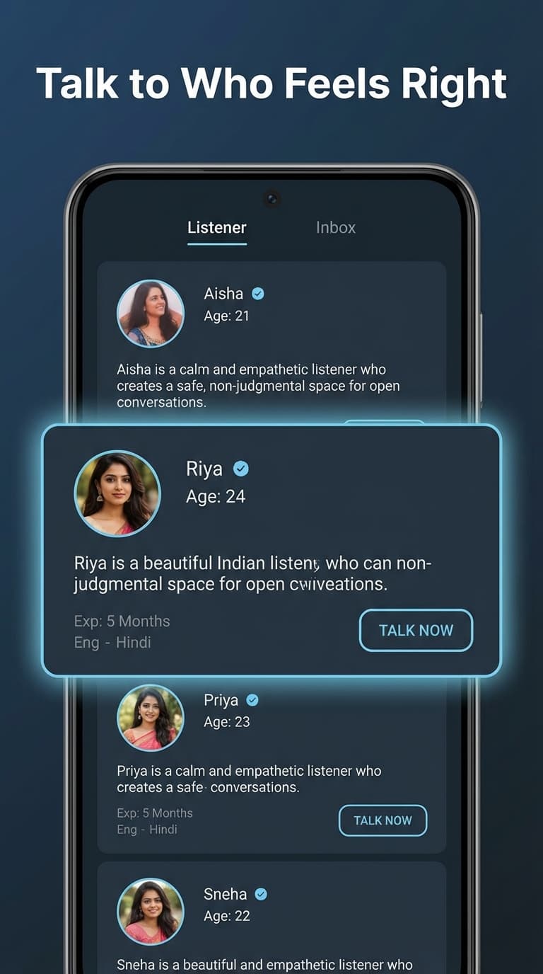 Talk to who feels right